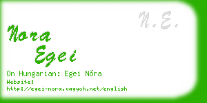 nora egei business card