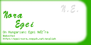 nora egei business card